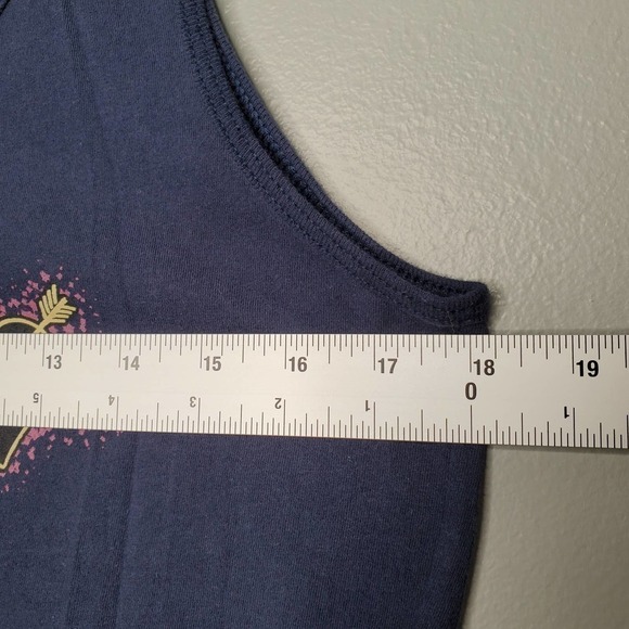 Laconia Bike‎ Week 2022 women's tank top size L navy heart roses NH motorcycles - Picture 6 of 7